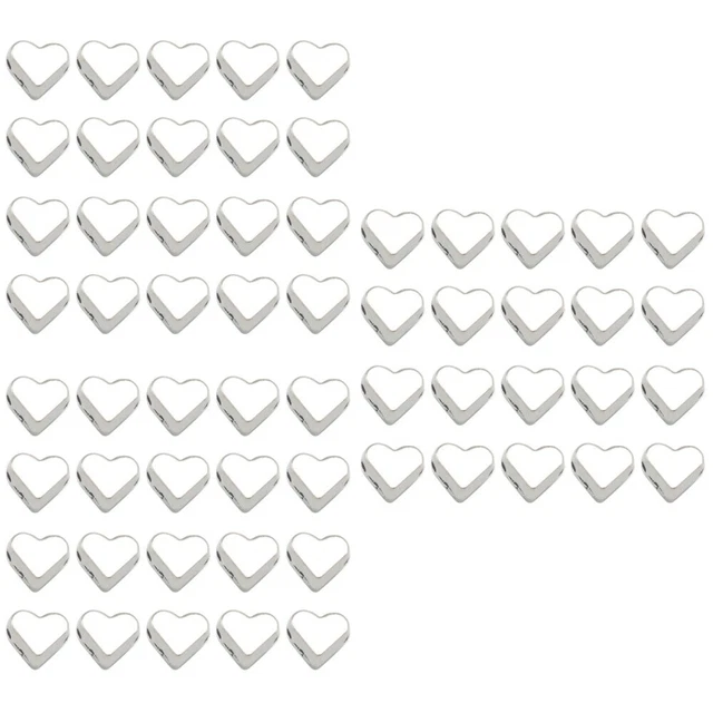 300 Stück Legierung Spacer Perle Charms Herzform Große Loch Lose Perlen