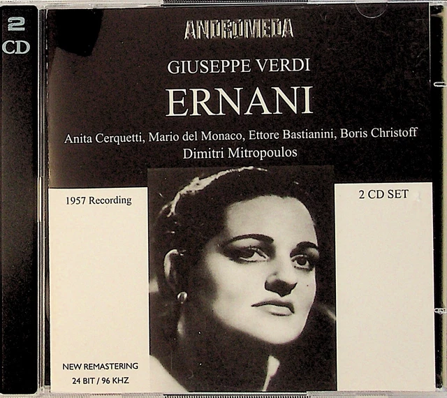 VERDI ERNANI 2 CD Set Cerquetti Del Monaco Bastianini