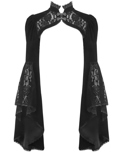 DARK IN LOVE Gothic Bolero Shrug Top Black Velvet Lace Steampunk VTG  Victorian £26.99 - PicClick UK