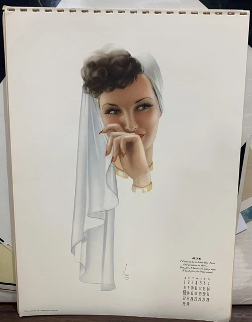 JUNE 1940’S ALBERTO Vargas calendar page 21.60 PicClick