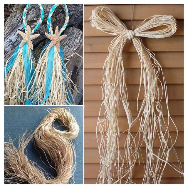 10roots/bag Raffia Natural Rope DIY Crafts Wedding Gift Ropes Packing O2F1