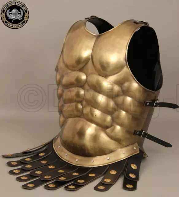 Medieval Roman Chest Armor Jacket With Brass Antique Finish Halloween Gift