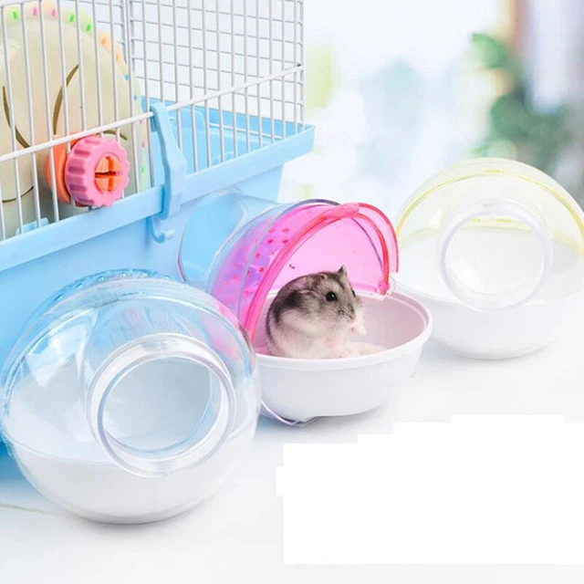 Jaula de baño para mascotas hámster caja baño habitación arena juguete inodoro pequeño suplemento para mascotas KP