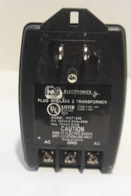 MGT1850 MG Electronics Plug In Class 2 Transformer