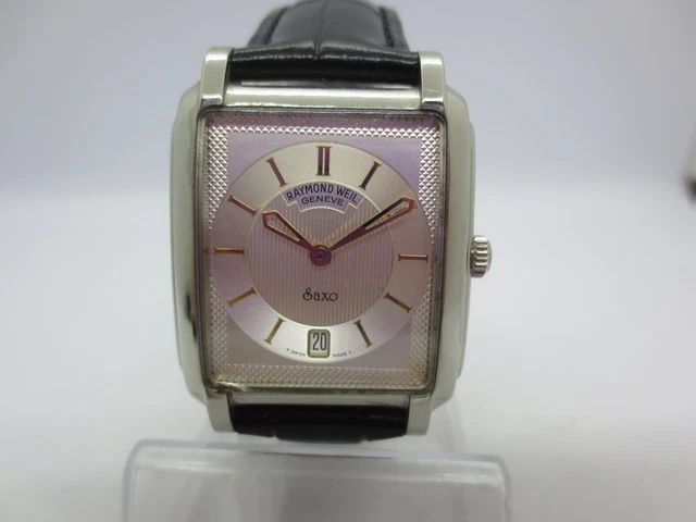 RAYMOND WEIL SAXO Date Ref 9110 Stainless Steel Quartz Mens Dress