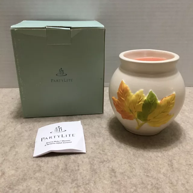 Partylite Harvest Aroma Melts Warmer leaves leaf Fall Autumn decoration P7921