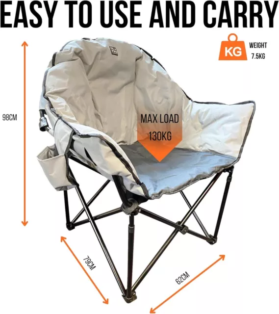 Camping Chair with Cup Holder OLPRO Olympus XL - 130kg