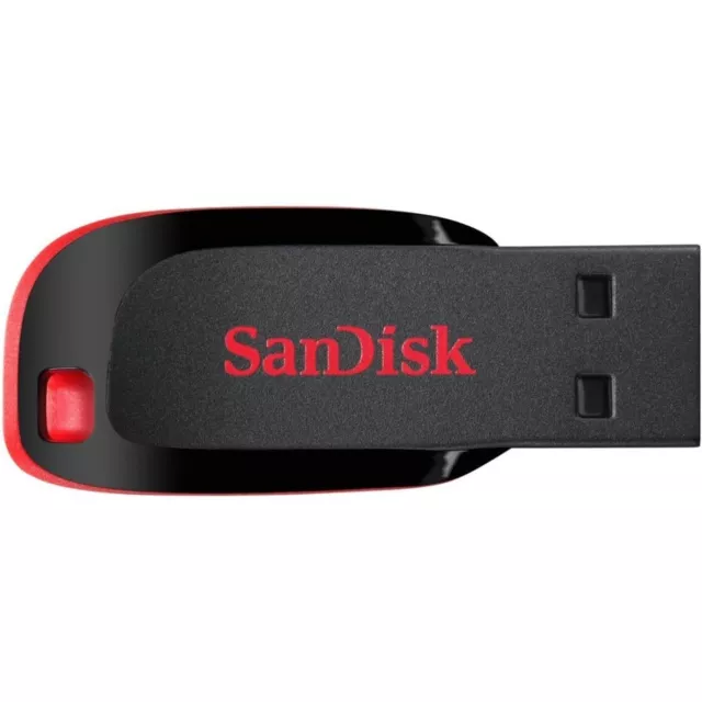SanDisk 64 GB Cruzer Blade USB 2.0 Flash Drive - Black Black 64GB Single