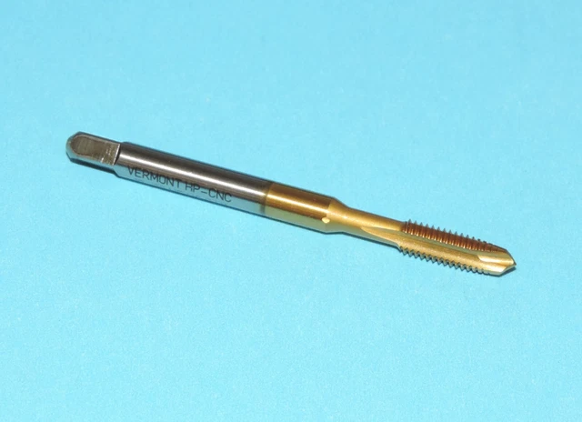 Vertanium 10-32 HSS Spiral Point Plug Tap AERO HP-CNC GH6 3FL TiN Coated (USA)
