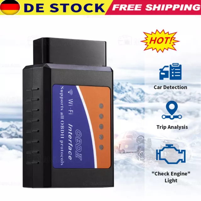 ELM327 ODB2 OBDII Auto Car Diagnosegerät Bluetooth WiFi Für Android Scanner DE