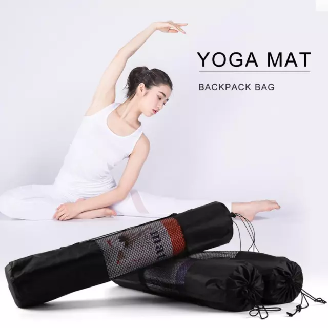 Yoga Mat Carrier Storage Pouchs Popular Strap Shoulder Mesh Drawstring Gym Bag