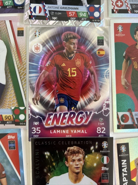 UEFA EURO 2024 Match Attax - Lamine Yamal Energy Foil Card GM9 Near