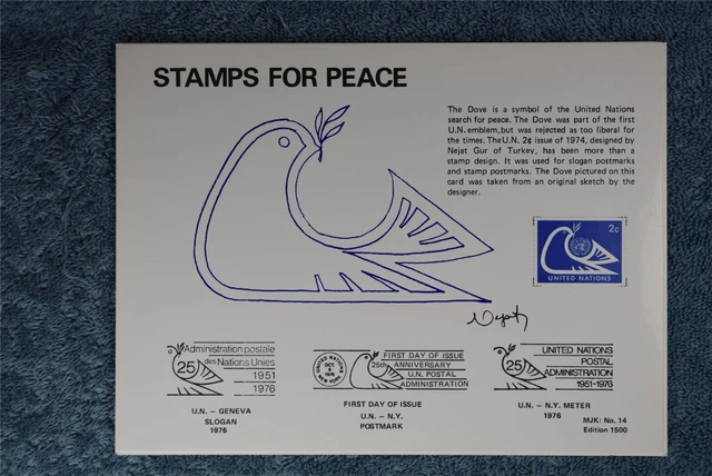 1976 Stamps For Peace Souvenir Card