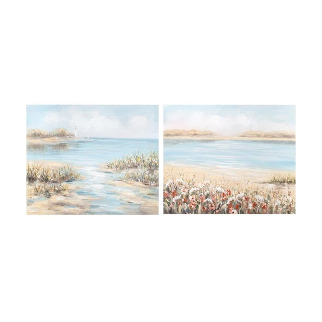 Cadre DKD Home Decor Plage méditerranéen (100 x 3,7 x 80 cm) (2 Unités)