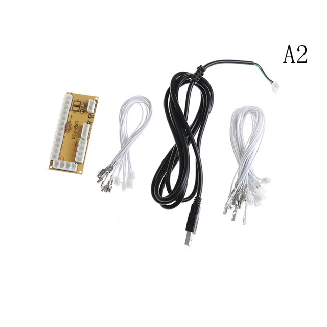 Zero Delay Arcade USB Encoder PC to Joystick Push Button +Cables For MAME   AdGA