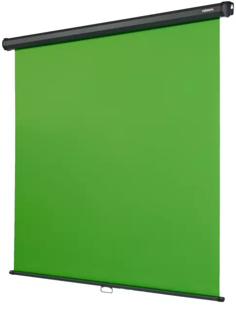 celexon Greenscreen Foto und Video Hintergrund manuelle Rolloleinwand 200x190cm