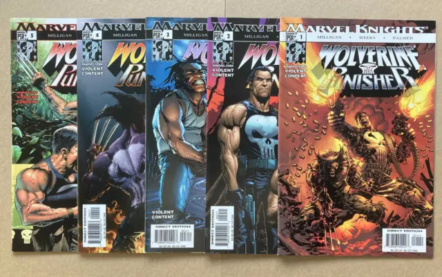 Marvel Knights, Wolverine/Punisher 1-5 complete set, VF+ to VF/NM.