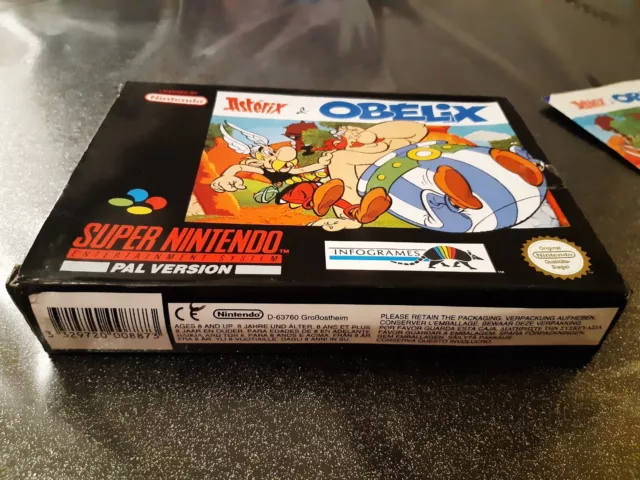 asterix & and obelix super nintendo SNES complete NOE PAL CIB 5 multilanguages 2