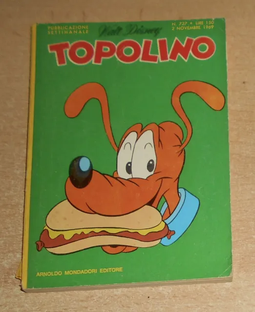 Ed.mondadori   Serie  Topolino   N°  727  1969  Originale !!!!!