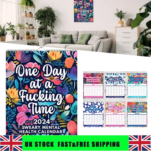 2024 FUNNY MENTAL Health Calendar With Sweary Affirmations Funny Weekly