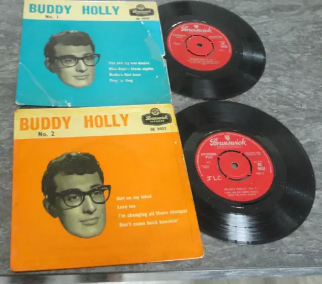 JOB LOT 7 BUDDY HOLLY  :2 BRUNSWICK EP`s