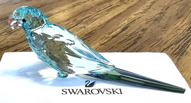 🦜Swarovski Crystal 2021 Jungle Beats, Paco the Blue Parakeet Bird Figurine, NIB