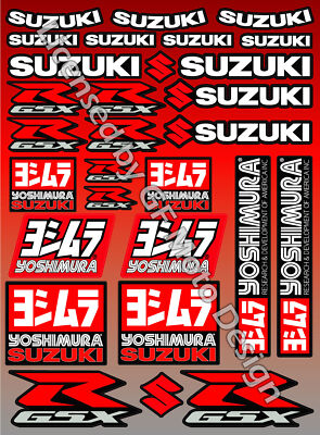 SUZUKI Yoshimura adesivi sticker GSX-R 600 750 1000 STICKERS GSXR laminato 