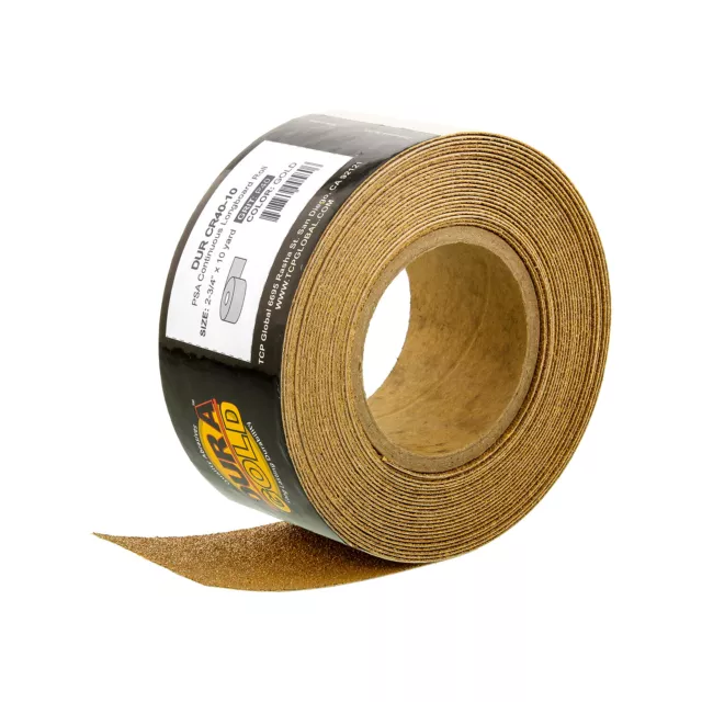 40 Grit Gold Longboard 10 Yards Long by 2-3/4" Wide PSA Self Adhesive Sandpaper