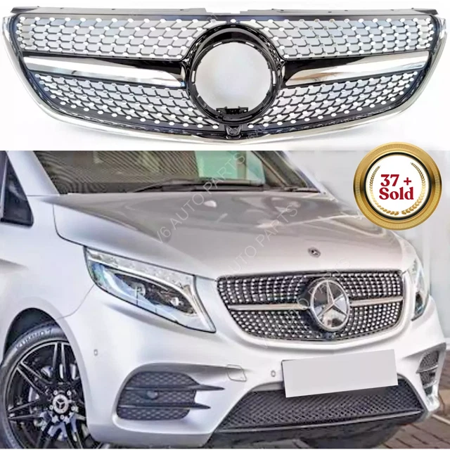 thumbnail image 2 of V6 Auto Parts GT Grille For Mercedes W447 V-Class V250 V260 V220CDI – 2015-2023 – Chrome ABS 2 of 3
