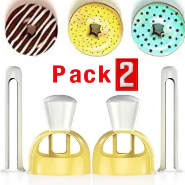 2 X Donut Mold Cake Bread Decorating Tool Desserts Creative DIY Cutter Maker