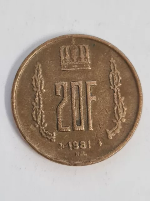 Luxembourg 20 francs 1981