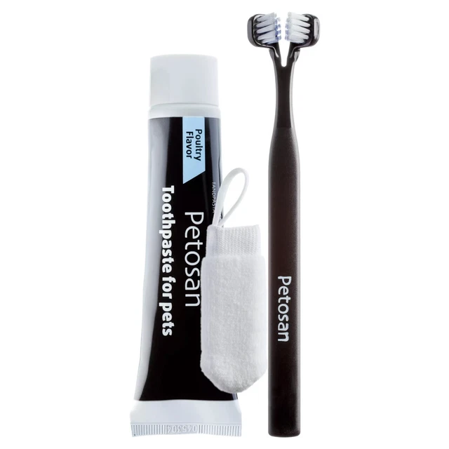 Petosan Completo Dentales Kit, Perros Cepillo de Dientes, Varios Tamaños, Nuevo