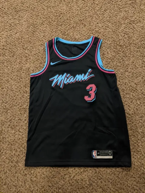 Nike Miami Heat South Beach Mens Size XL Dwayne Wade Blue T-Shirt Tee  BV8773-422