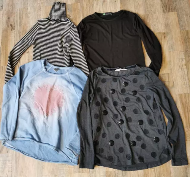 Pacchetto di 4 magliette a maniche lunghe, top, saltatori per bambina 8-9 anni