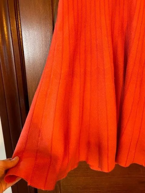 Nic + Zoe TWIRL DRESS Sleeveless Orange Knit PETITE Small Exposed Zipper Stretch 3