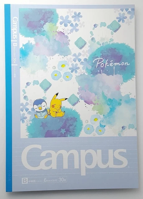 PIKACHU PIPLUP POKEMON Note Campus Japanese Showa Note Kokuyo Nintendo ...