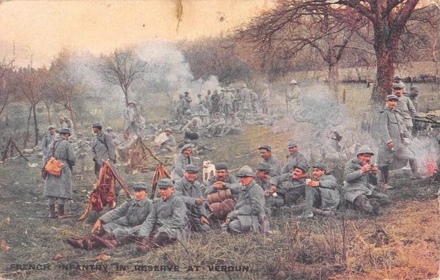 Cpa French Reserve Infantry War In Verdun