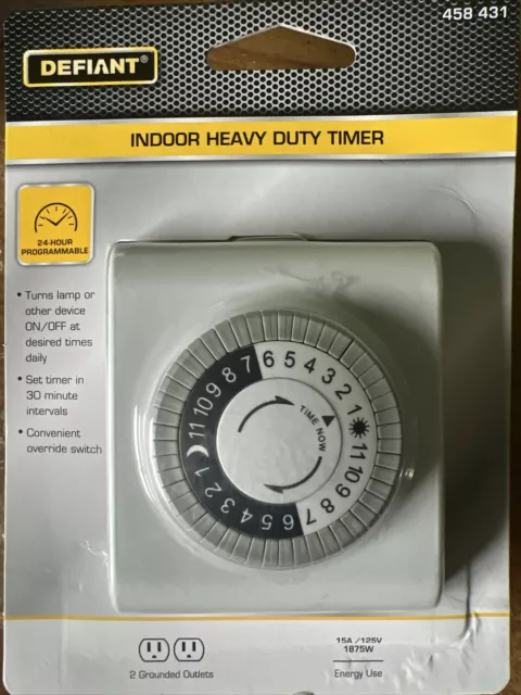 Defiant Indoor Heavy Duty Timer 15A/125V 1875W New in package