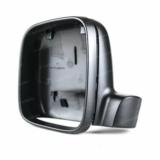 Left Passenger near side Black Wing mirror Frame and Cover for VW T5 03 - 10