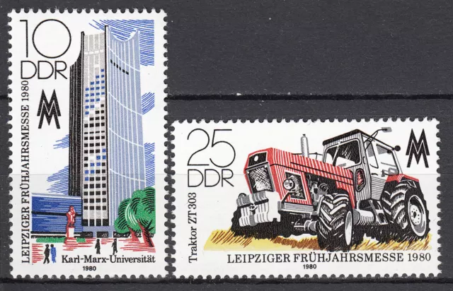 DDR 1980 Mi. Nr. 2498-2499 Postfrisch ** MNH