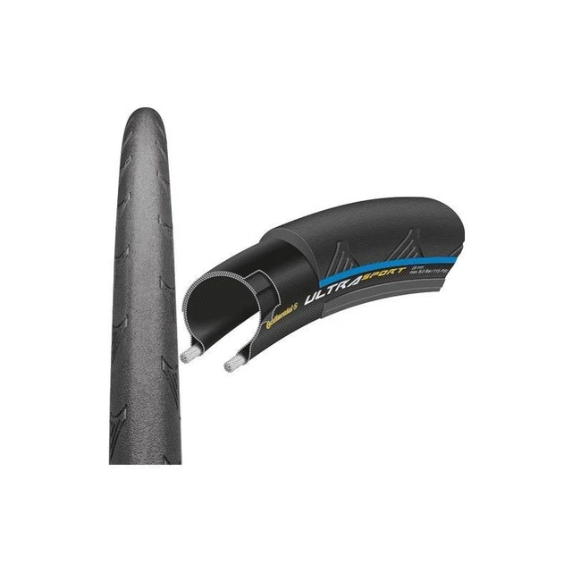 PNEU VÉLO ROUTE 700x23 TR Continental Ultra Sport Noir Bleu 23