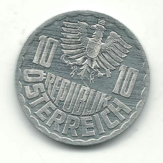 Very Nice High End Proof 1965 Austria 10 Groschen Coin-Feb317 2