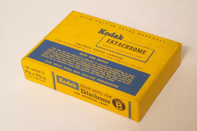 C09010~ Kodak Ektachrome Sheet Film 2 ½ x 3 ½, exp. 1957, Sealed - **LAST ONE**