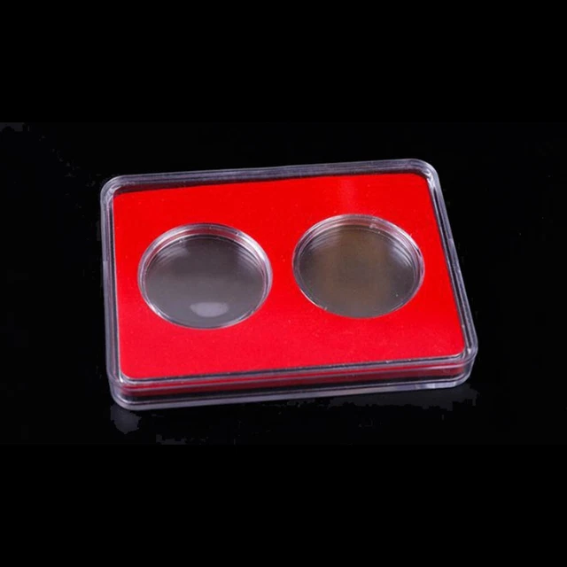 Universal Coin Protection Box Collection Display Case Protector 2 Grid