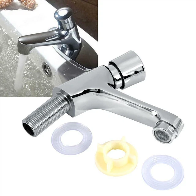 Grifo de baño fácil de limpiar individual latón agua fría material ahorro de agua