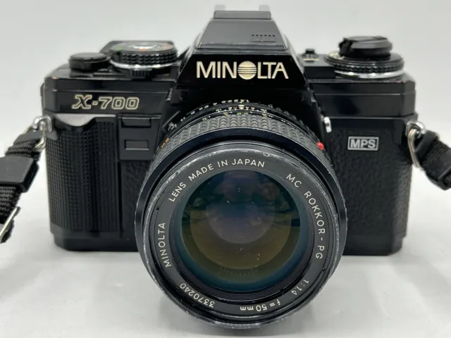 Minolta X-700 35mm SLR Film Camera with MC Rokkor 50mm f/1.4 Used