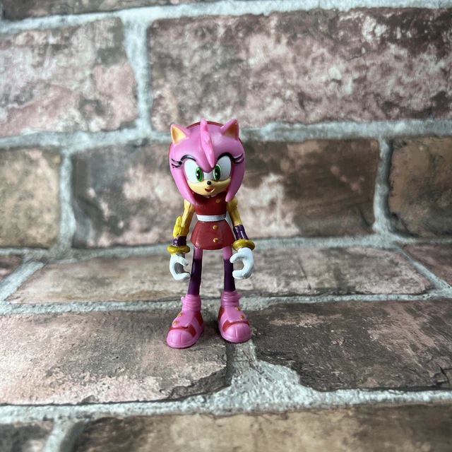 3& 8CM AMY ROSE! SONIC BOOM FIGURE TOY TOMY SEGA JOINTED HEDGEHOG £12. ...