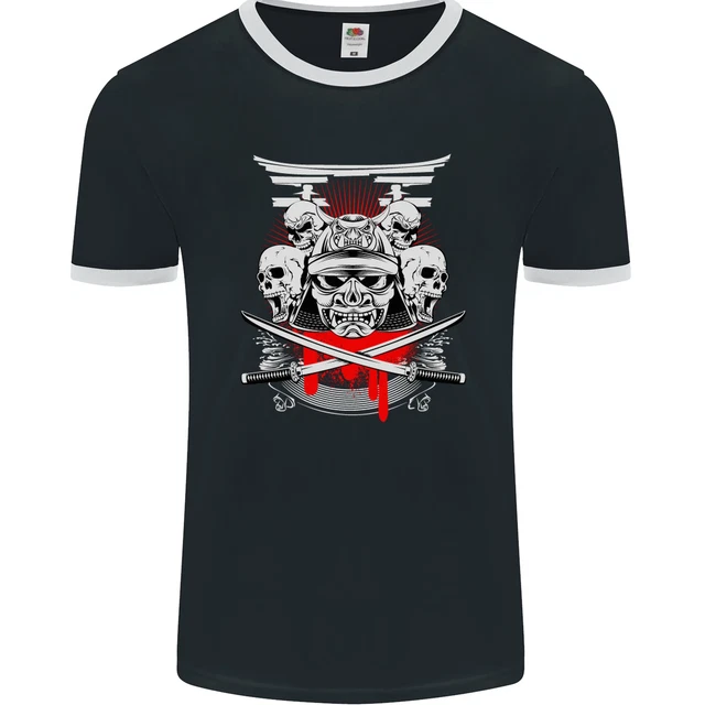 Samurai Teschi Giappone Arti Marziali Mma Uomo Ringer Fotl