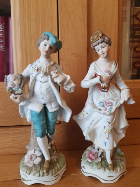 2 X POUPÉE Miniature - Couple Mignonnette - Mini Doll Puppe - H.15 cm - 20ème EUR 10,00 - FR