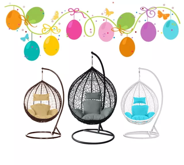 Medium Outdoor Decor Hanging Swinging Egg/Pod Chair House Home Indoor Cushion A